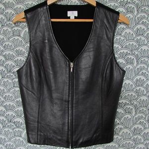 APT 9 Leather Zip Sweater Top Vest
